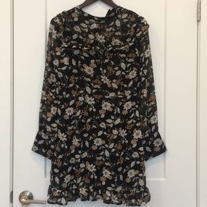 Ethereal black floral dress